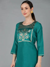 Women Poly Silk Yoke Design Kurta-PKSKD1372A